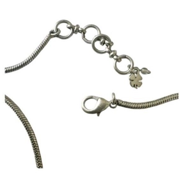 Lucky Brand Silver Sparkling Marcasite Faux Turquoise Statement Boho Necklace - Picture 5 of 7